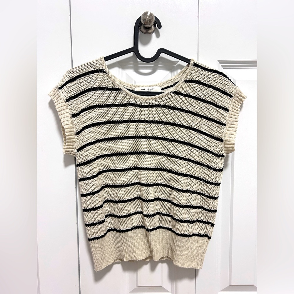 Casual Striped Knit Top